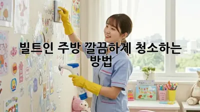 빌트인 주방, 깔끔하게 청소하는 방법!
