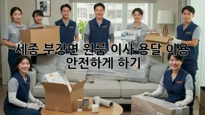 세종 부강면 원룸 이사, 용달 이용 안전하게 하기